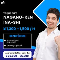 VAGAS PARA NAGANO-KEN INA-SHI