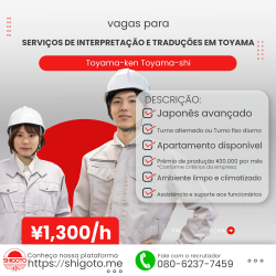 Serviços de interpretação e traduções em Toyama