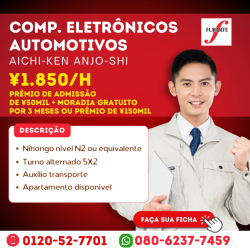 Prod. de peças eletrônicas automotivas em Aichi