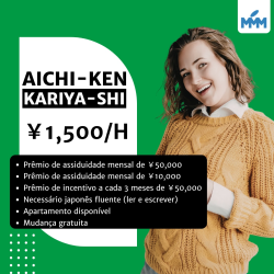 VAGAS PARA AICHI KEN KARIYA SHI